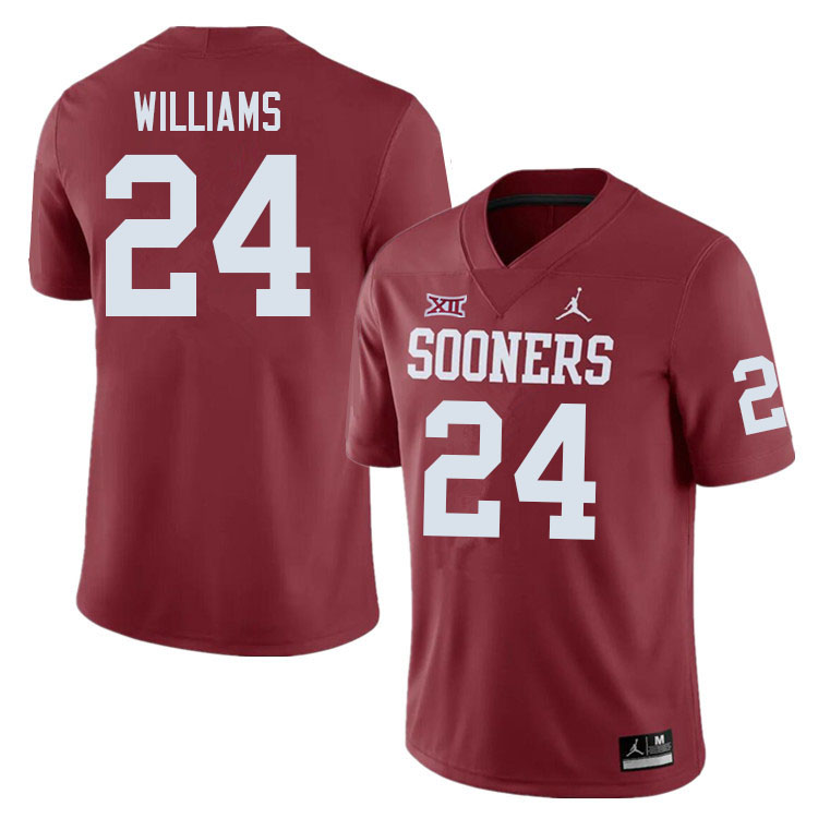 Oklahoma Sooners #24 Gentry Williams College Football Jerseys Sale-Crimson